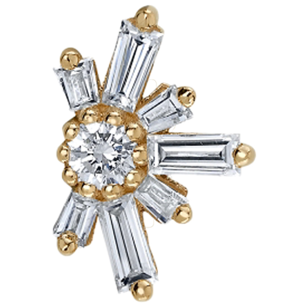 BVLA Body Vision "Half Supernova" Threaded End in Gold with DIAMONDS