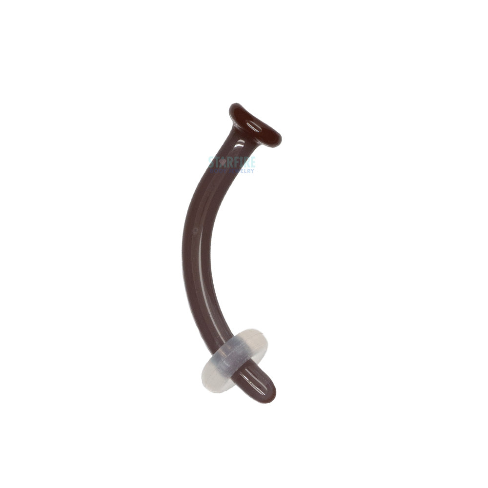 Curved fashion barbell retainer