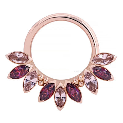 "Sedona" Seam Ring in Gold with Marquise-Cut Brilliant Gems - custom color combos