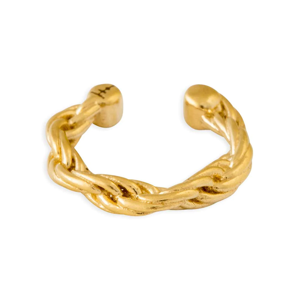Tawapa Pointed Chevron Ear Cuff - silver plate main image 1