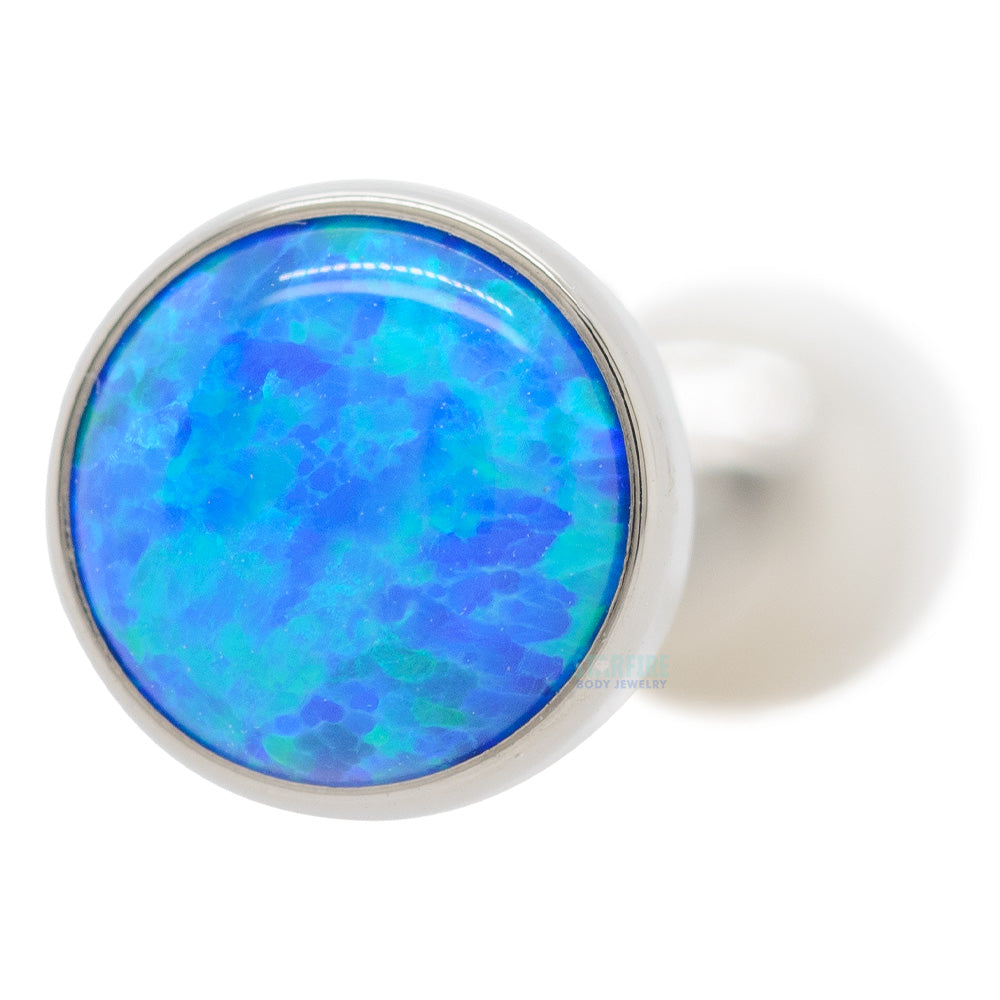 Anatometal Opal Cabochon with ball bottom Tongue Barbell Starfire Body Jewelry Company