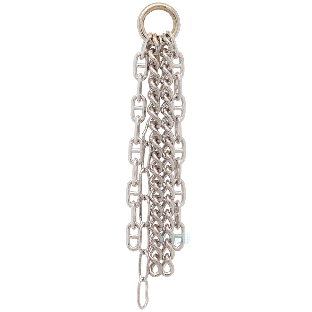 Hialeah Fine Jewelry "Caer" Chain Charm in Gold Starfire Body Jewelry