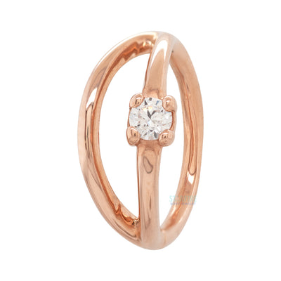 "BOGO 2" Seam Ring in Gold with CZ