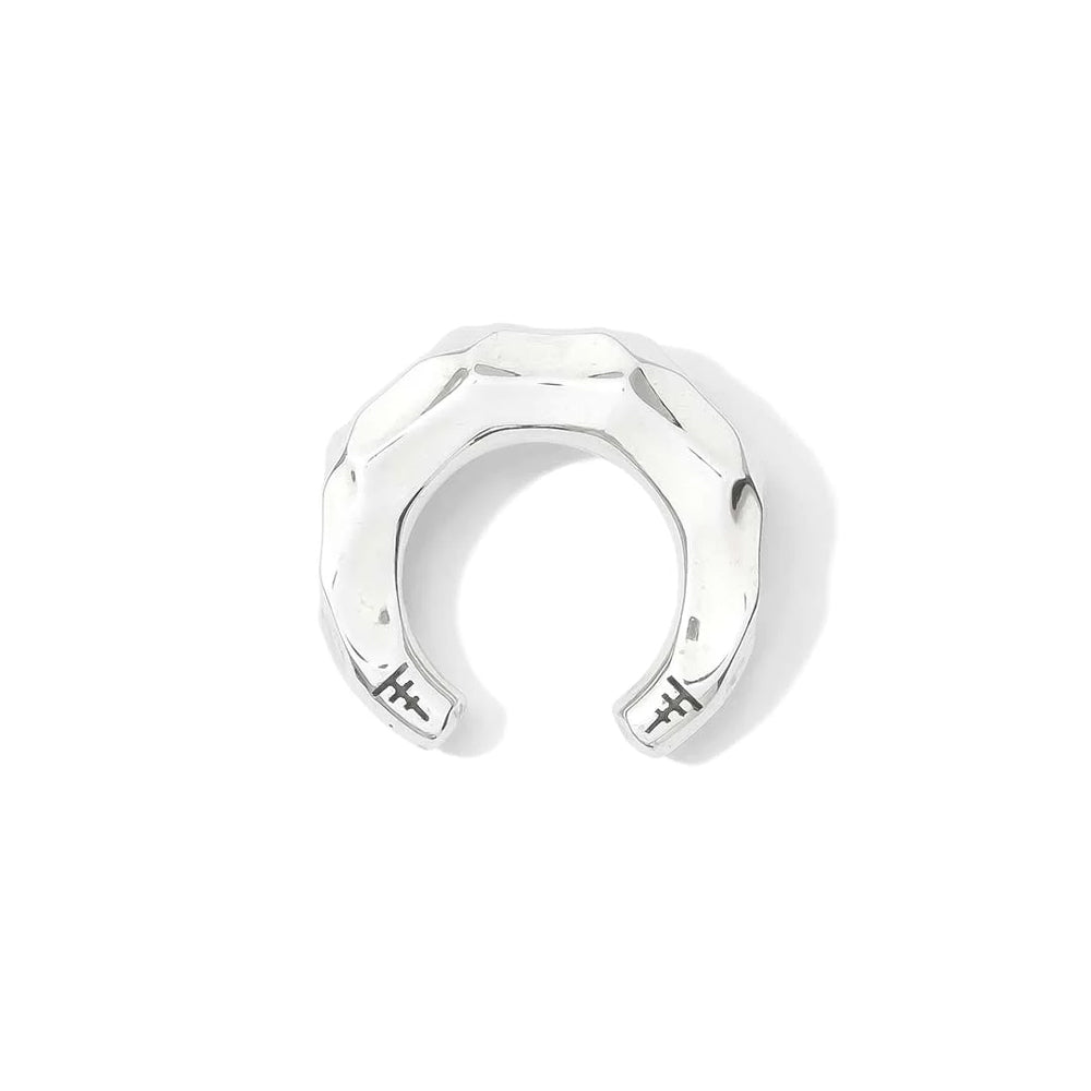 Tawapa Pointed Chevron Ear Cuff - silver plate