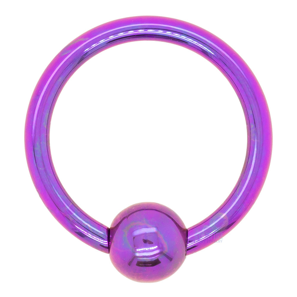 Titanium Captive Bead Ring (CBR) Purple Starfire Body Jewelry Company