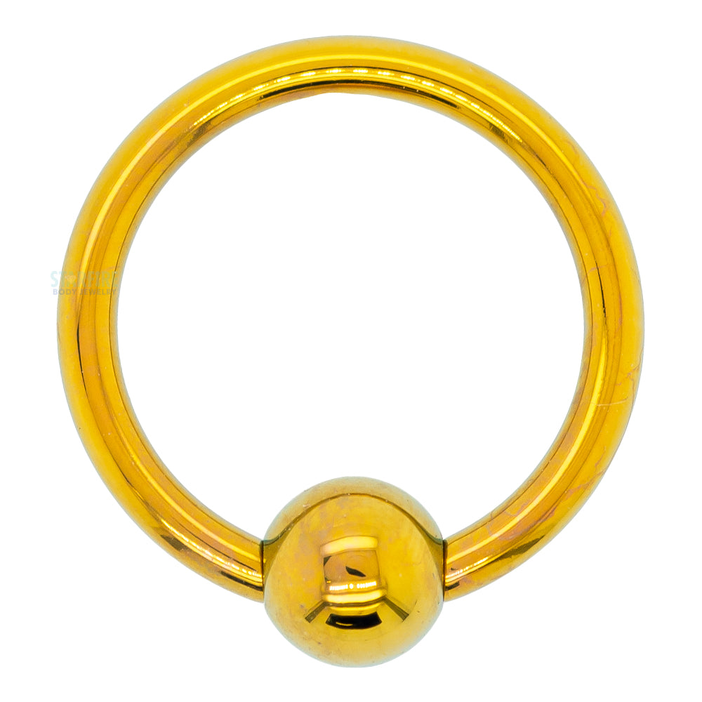 Anatometal Titanium Captive Bead Ring (CBR) Yellow Starfire Body