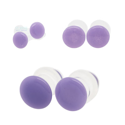 Glass Colorfront Plugs - Purple