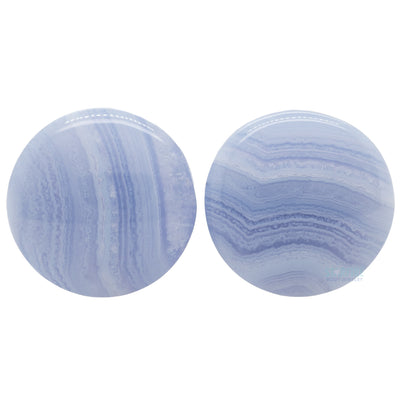 Stone Plugs - Blue Lace Agate
