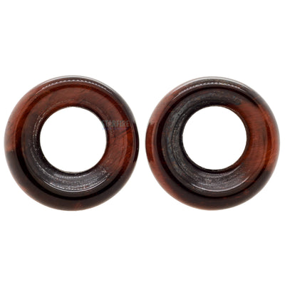 Stone Double Flare Eyelets - Red Tiger Eye