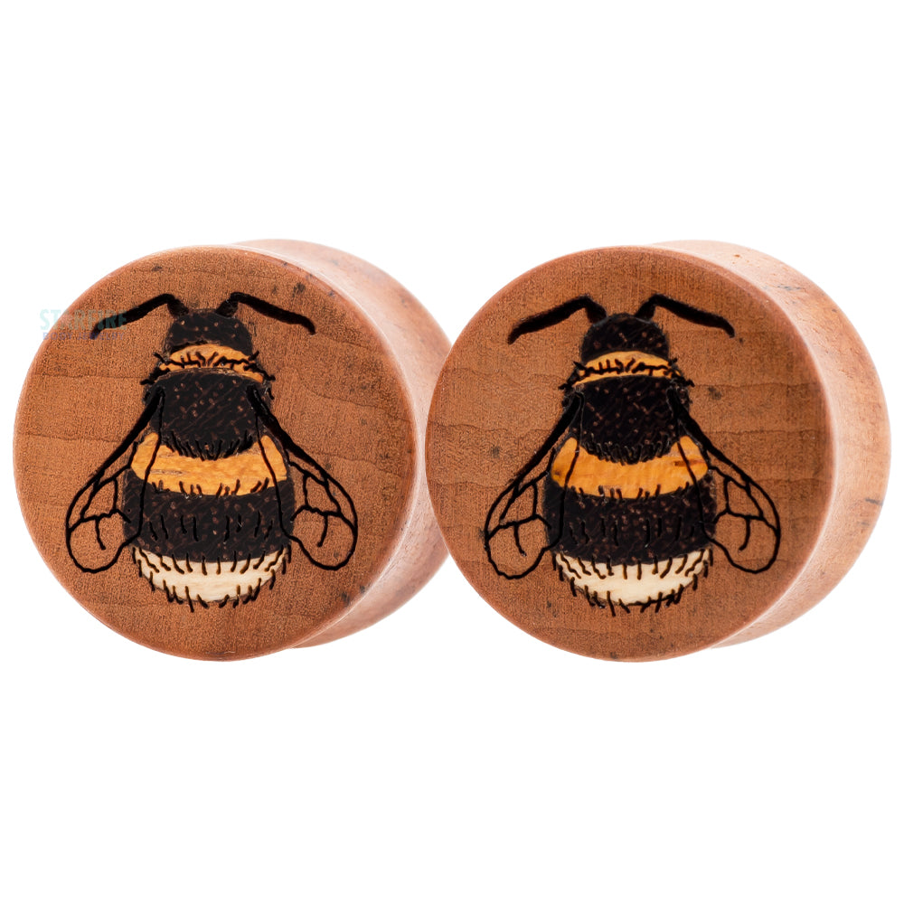 Bumblebee Wood Inlay Plugs