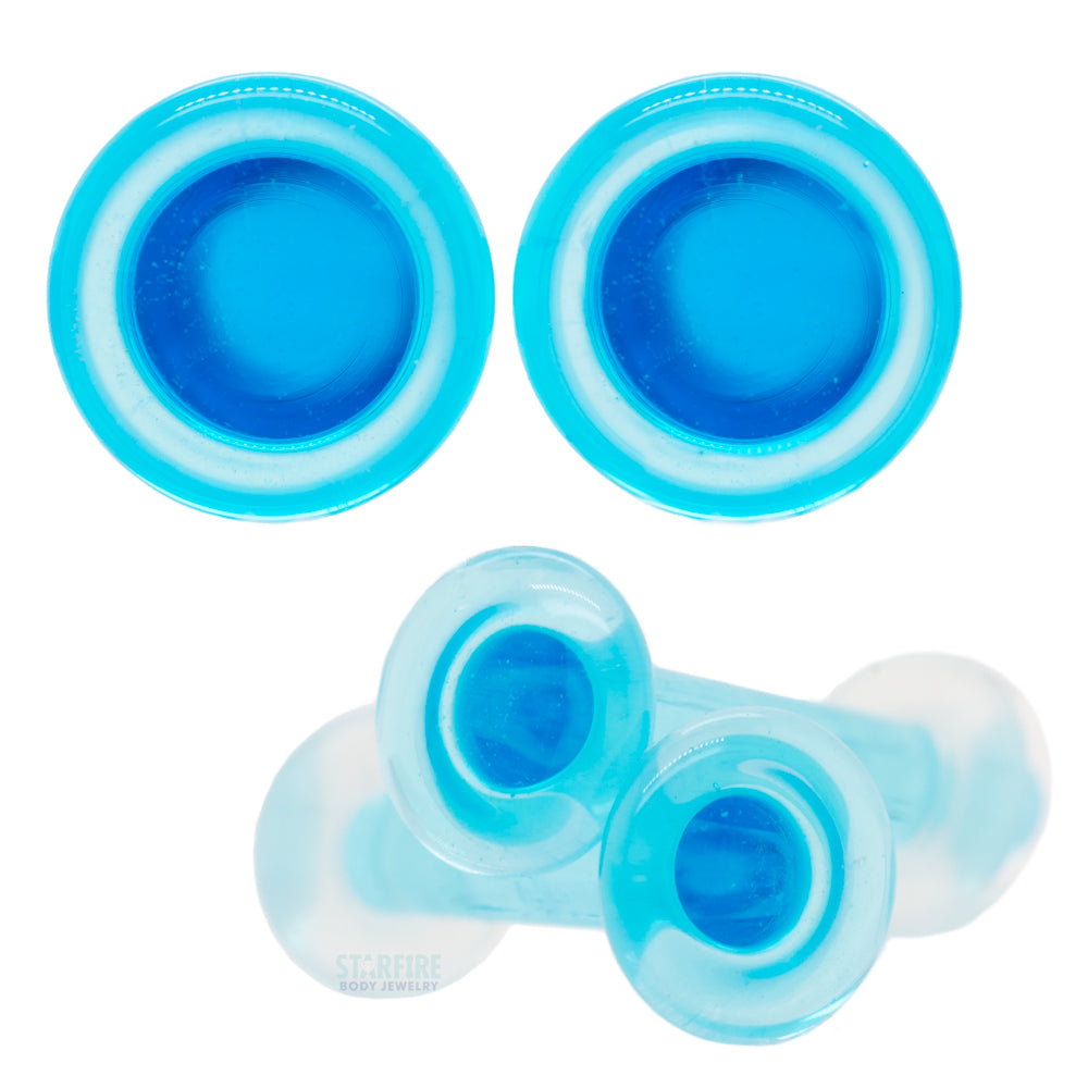 Gorilla Glass Simple Glass Plugs Ocean Starfire Body Jewelry Company
