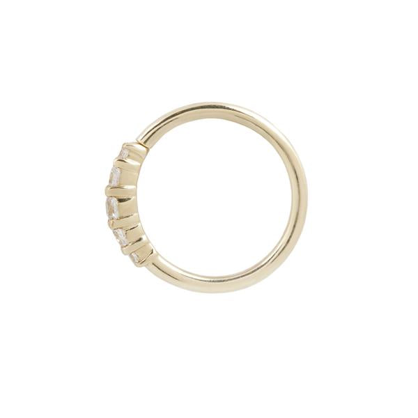 "Brigitte" Seamless Ring in Gold with CZ's
