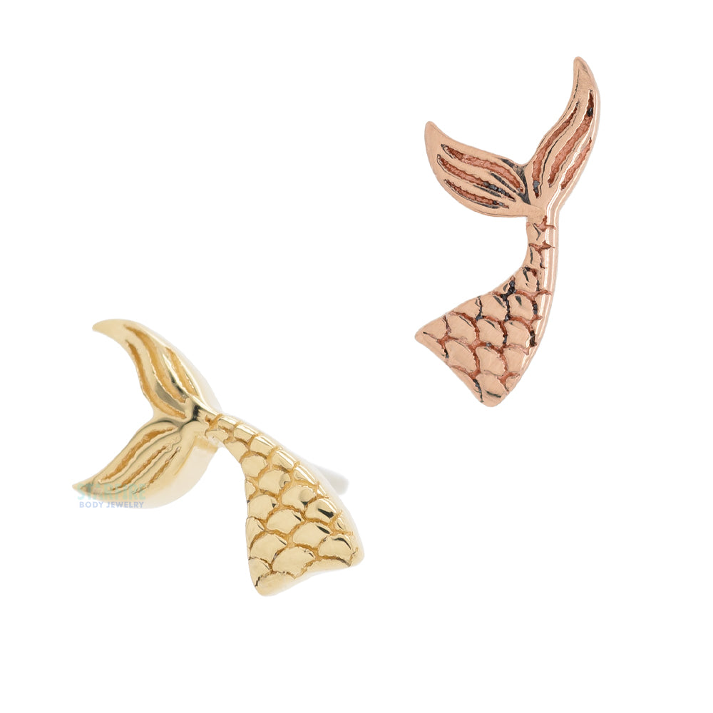 Mushroom Body Jewelry threadless Mermaid Tail End in Gold Starfire Body Jewelry Company