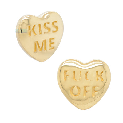 Conversation Hearts Threaded End in Gold