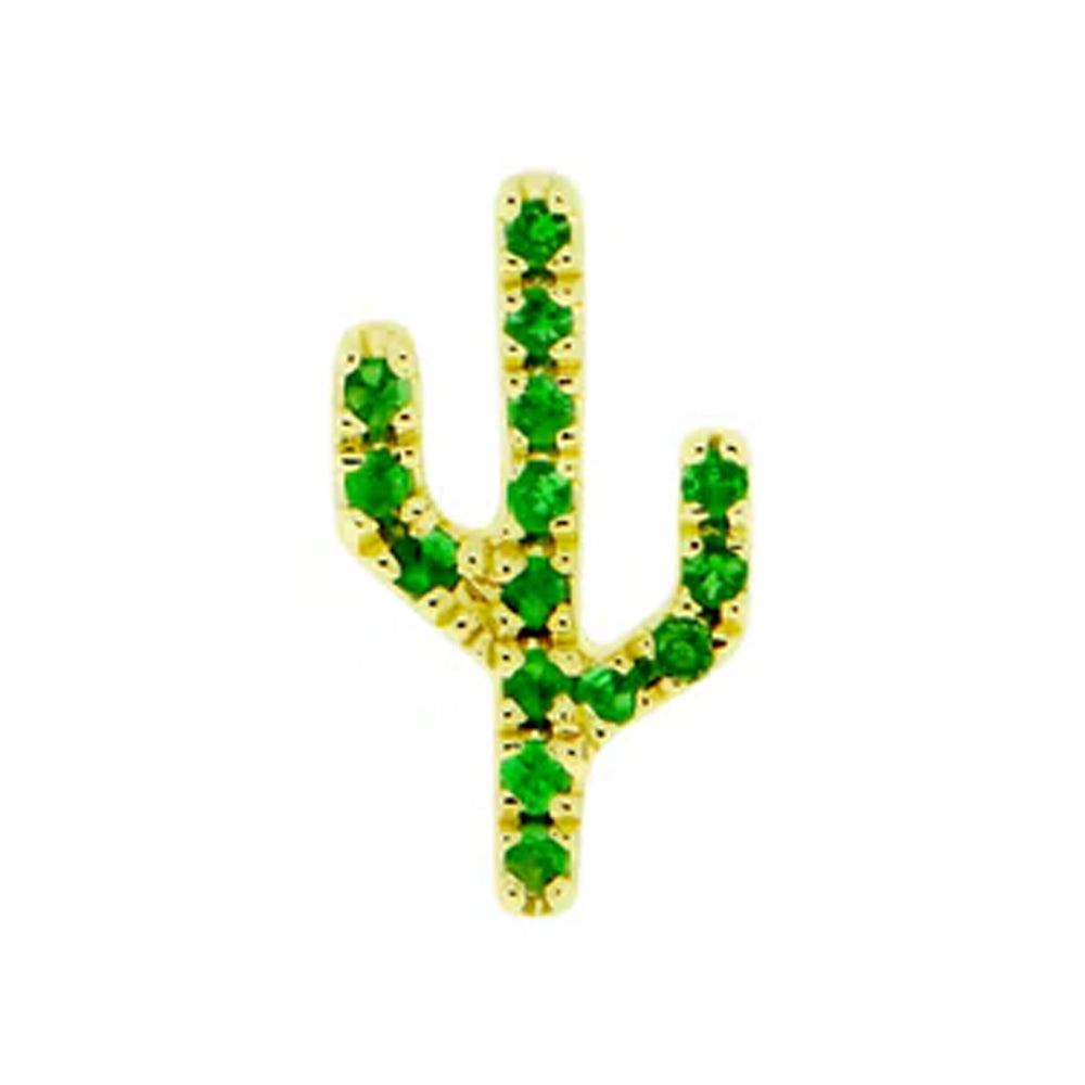 threadless: "Sonoran" Cactus End in Gold with Genuine Gemstones