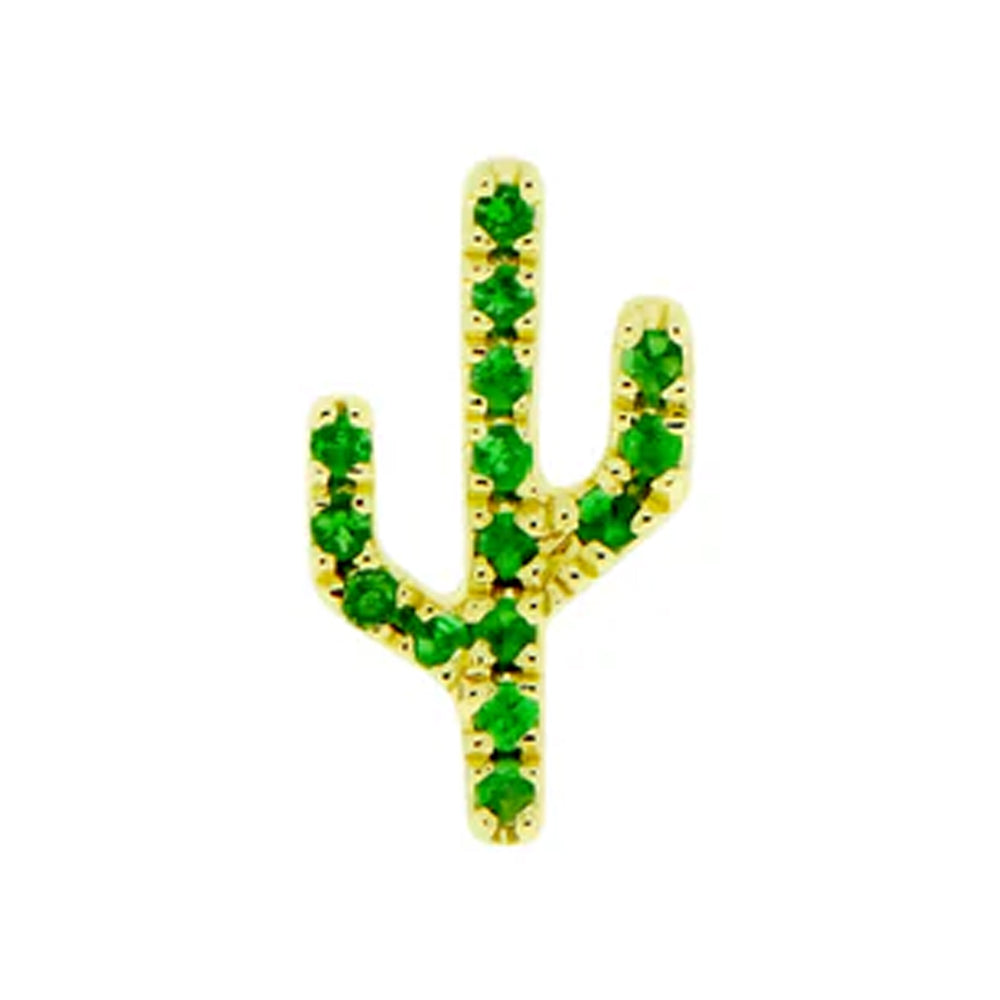 threadless: "Sonoran" Cactus End in Gold with Genuine Gemstones