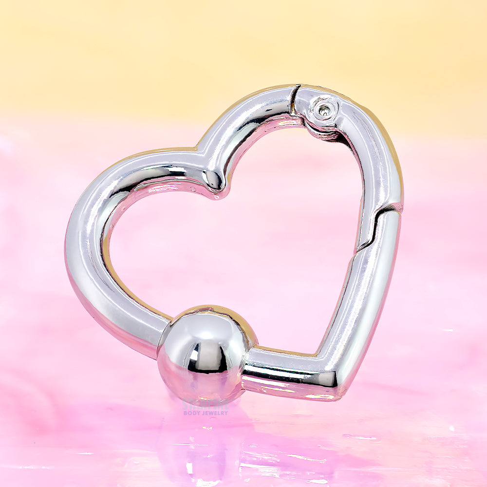 Heart Captive Bead Ring (CBR) Carabiner