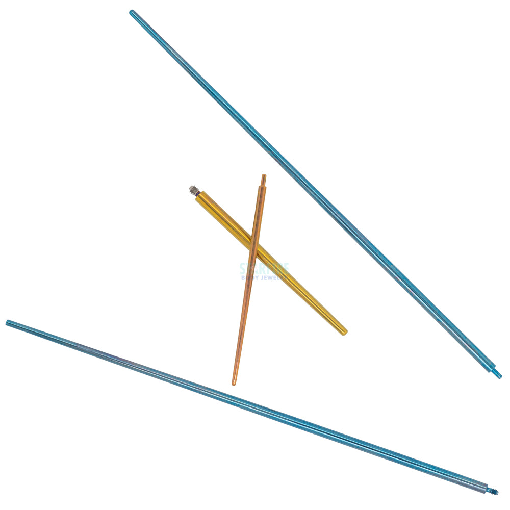 Titanium Threaded Jewelry Insertion Pin Taper