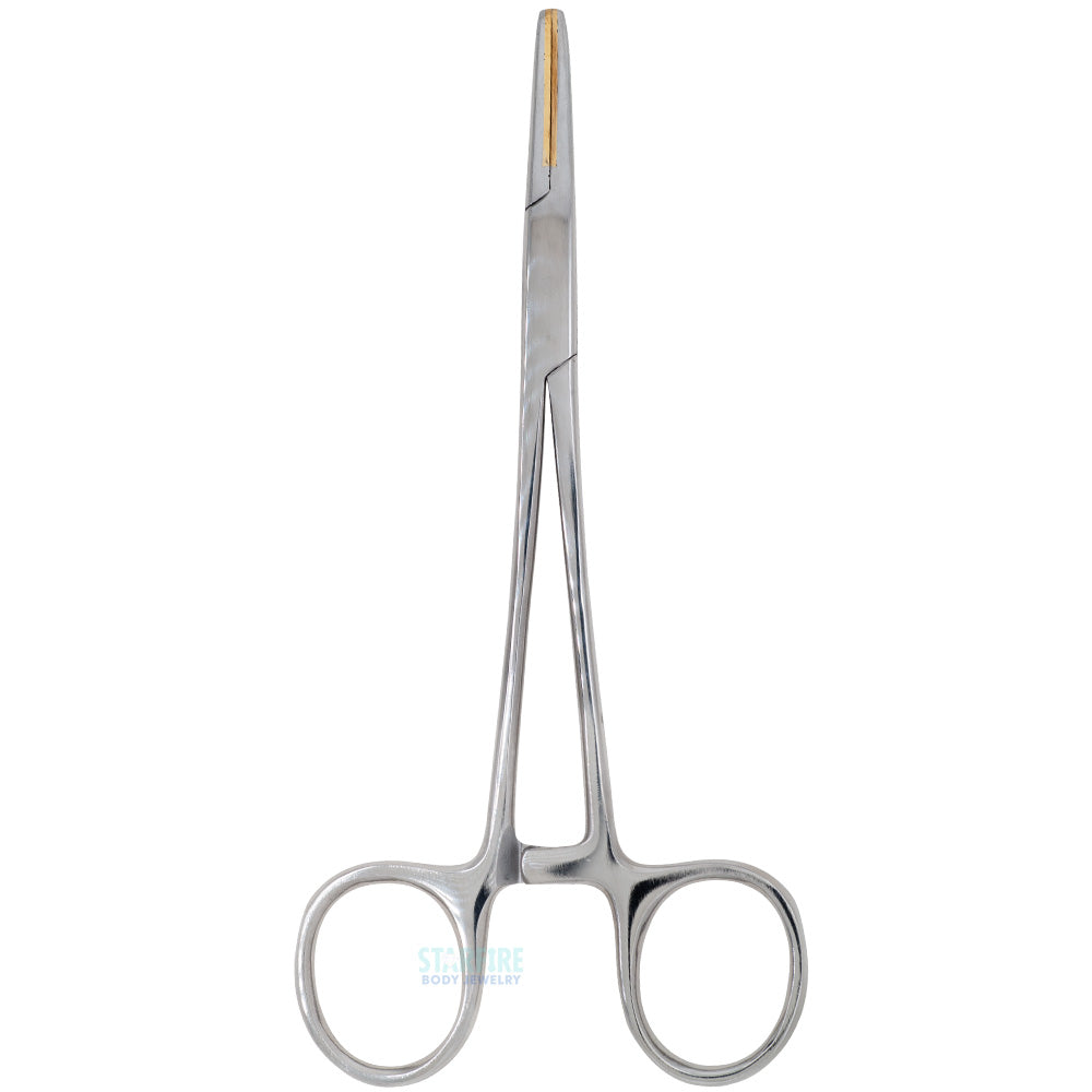 Brass Straight Hemostat without Teeth