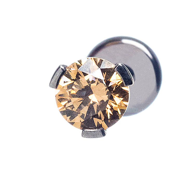 3 Prong-Set Faceted Gem on Flatback