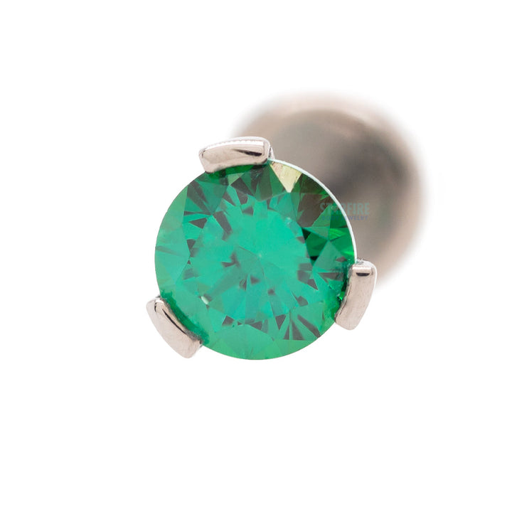 3 Prong-Set Faceted Gem on Flatback