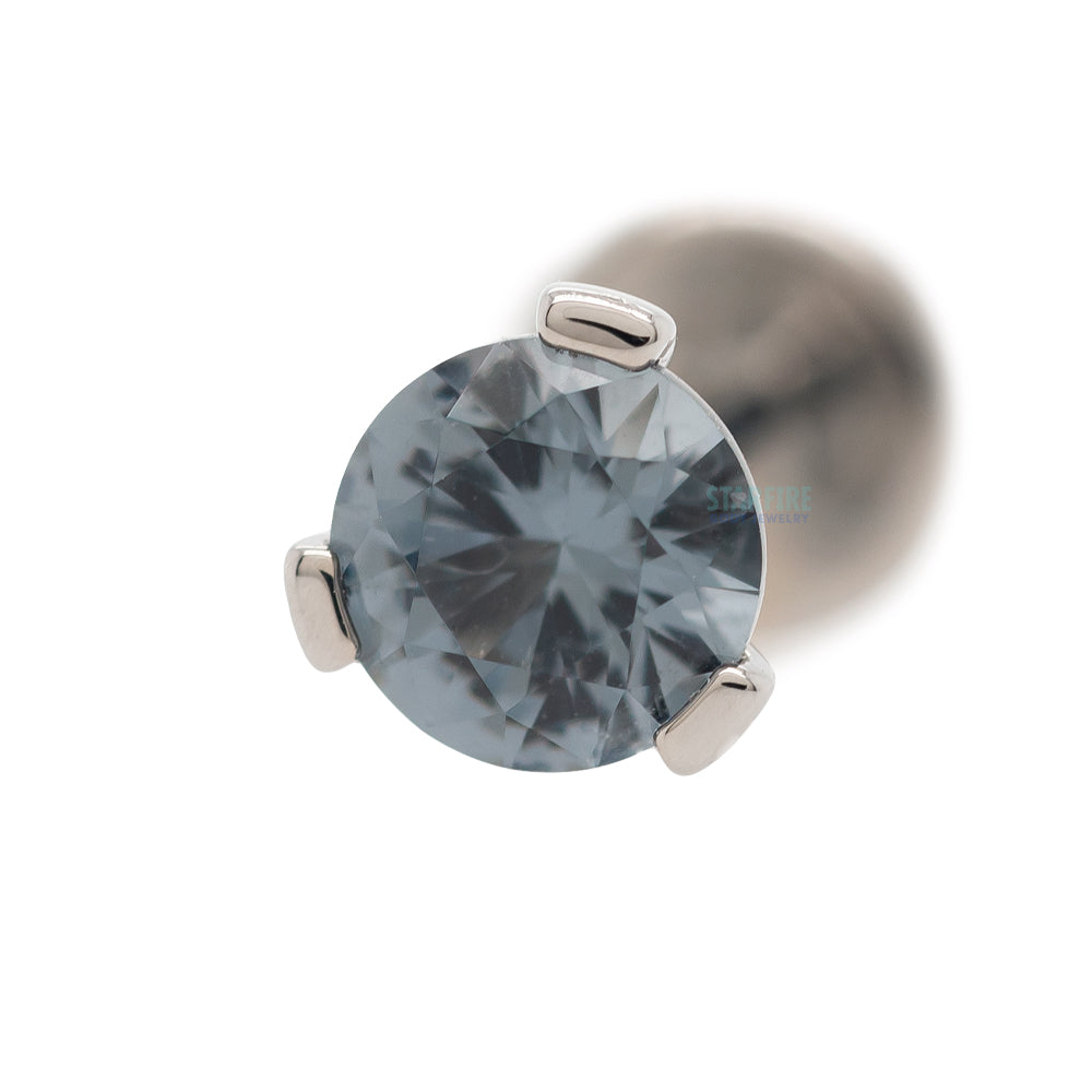 3 Prong-Set Faceted Gem on Flatback