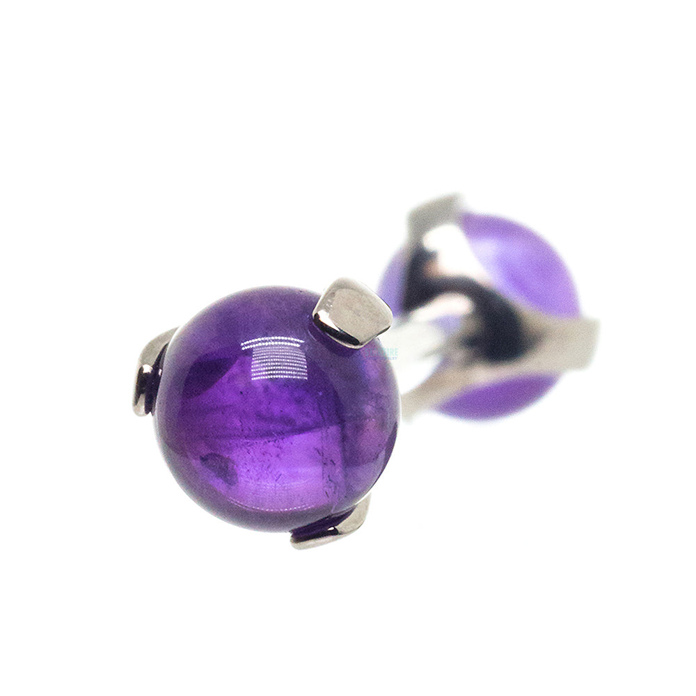 Stone Ball in Prong's Tongue Barbell