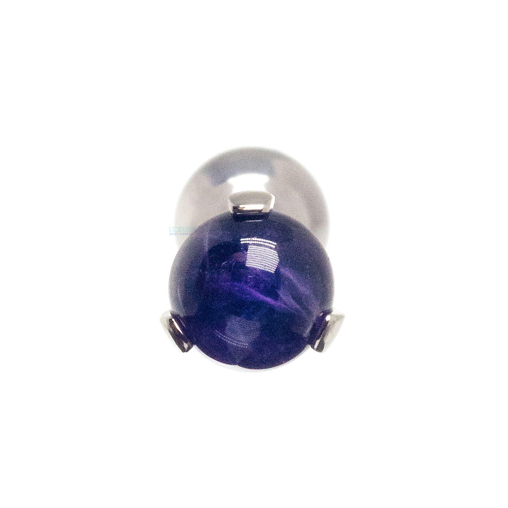 Stone Ball in Prong's Tongue Barbell