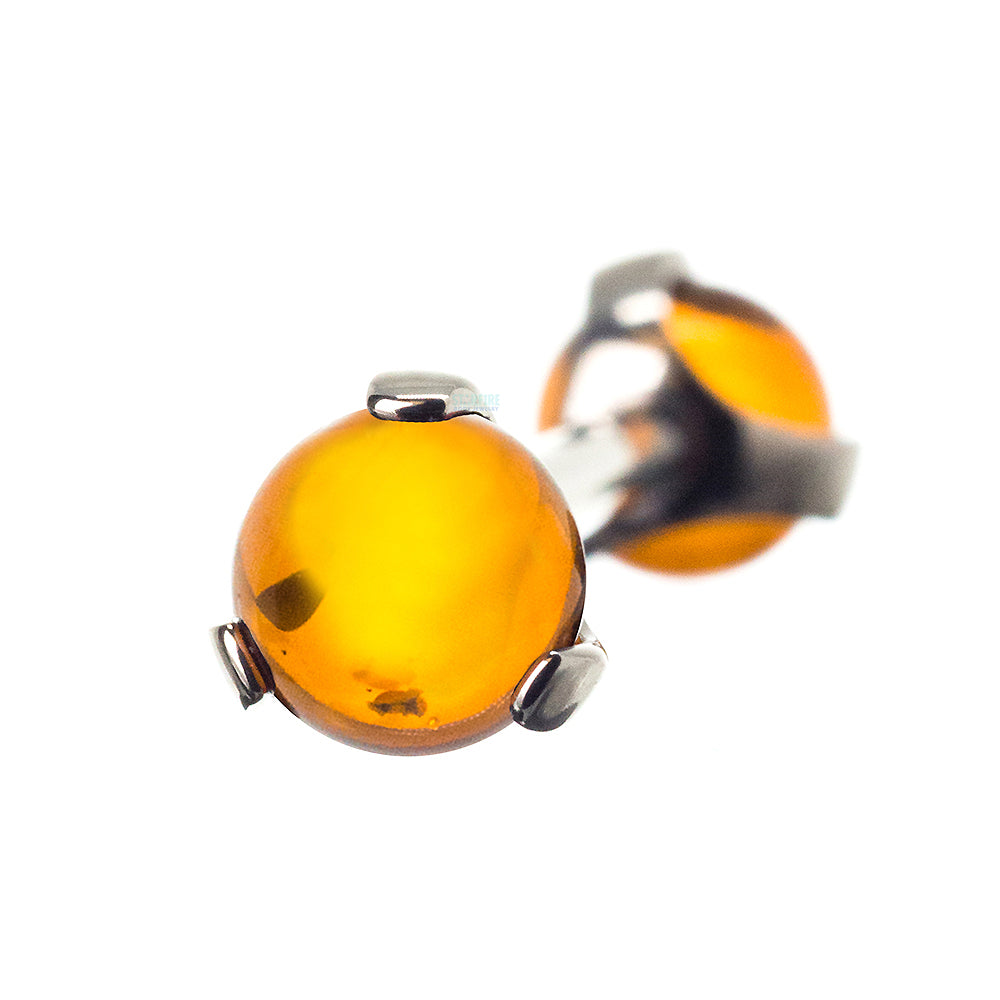 Stone Ball in Prong's Tongue Barbell