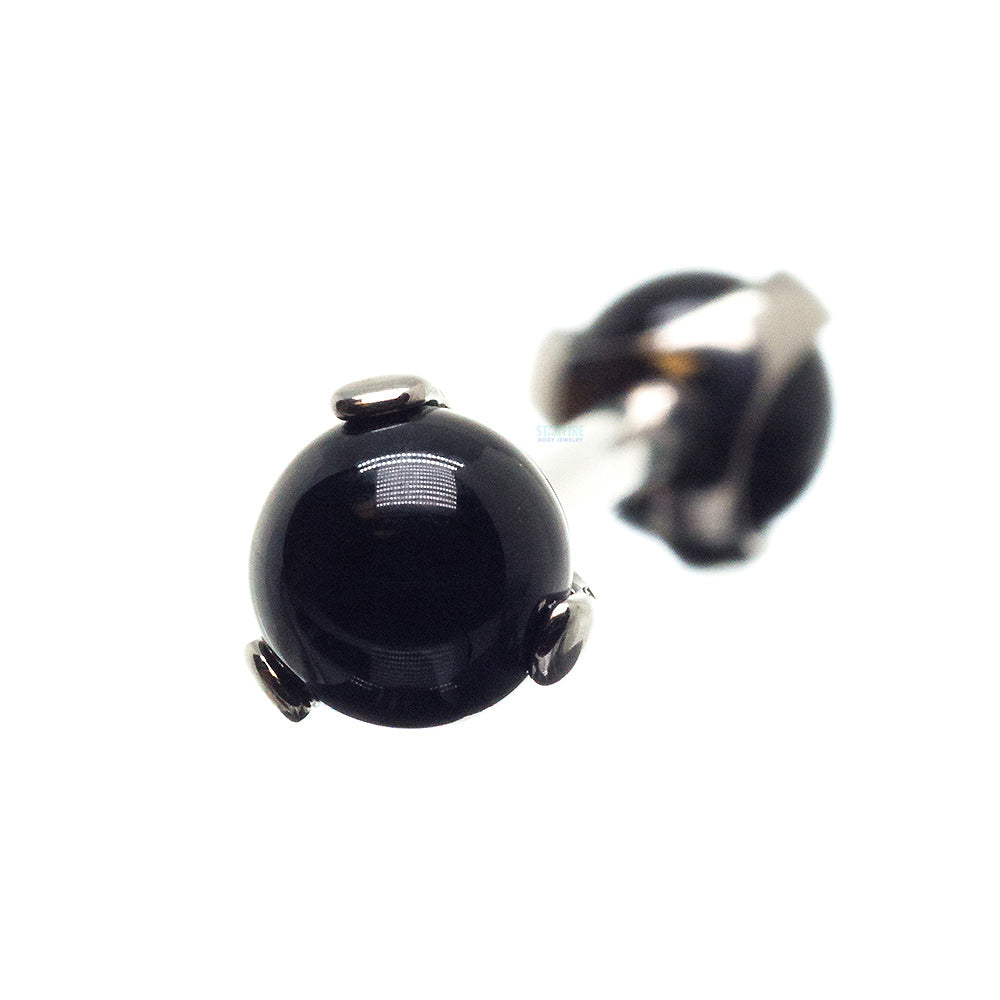 Stone Ball in Prong's Tongue Barbell