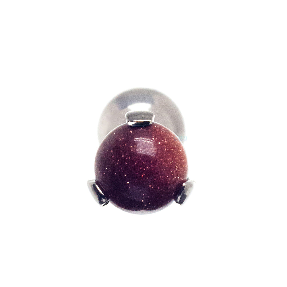 Stone Ball in Prong's Tongue Barbell