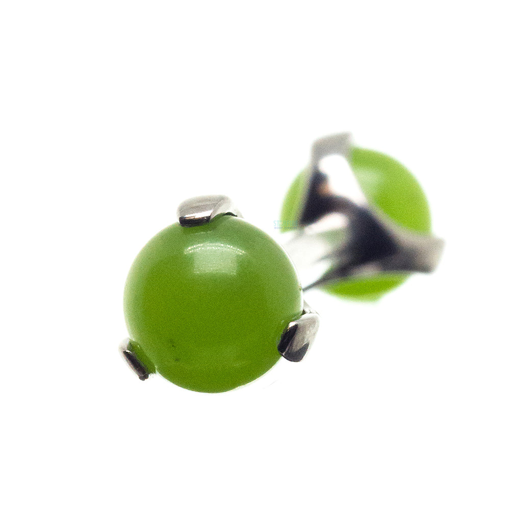 Stone Ball in Prong's Tongue Barbell