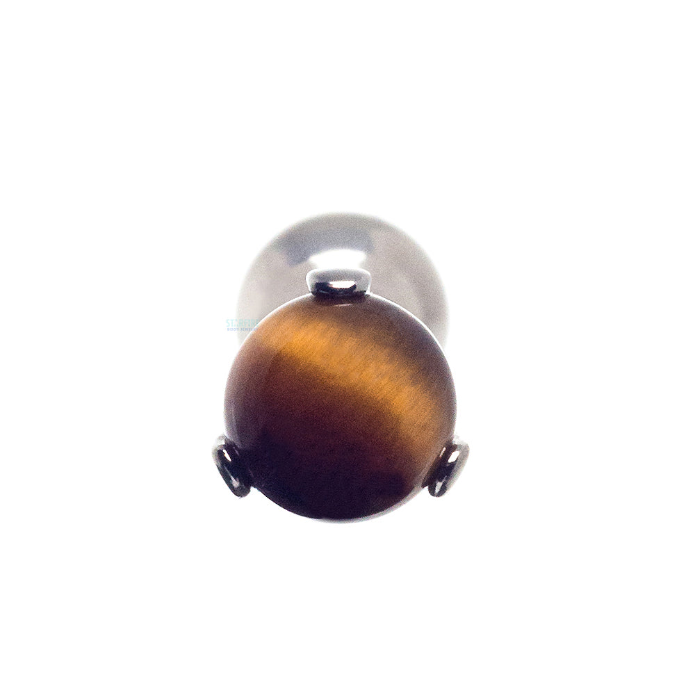 Stone Ball in Prong's Tongue Barbell