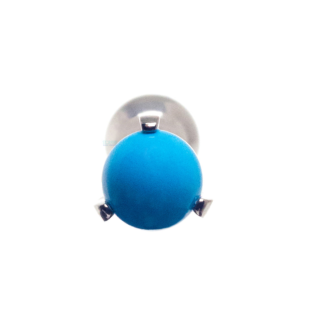 Stone Ball in Prong's Tongue Barbell