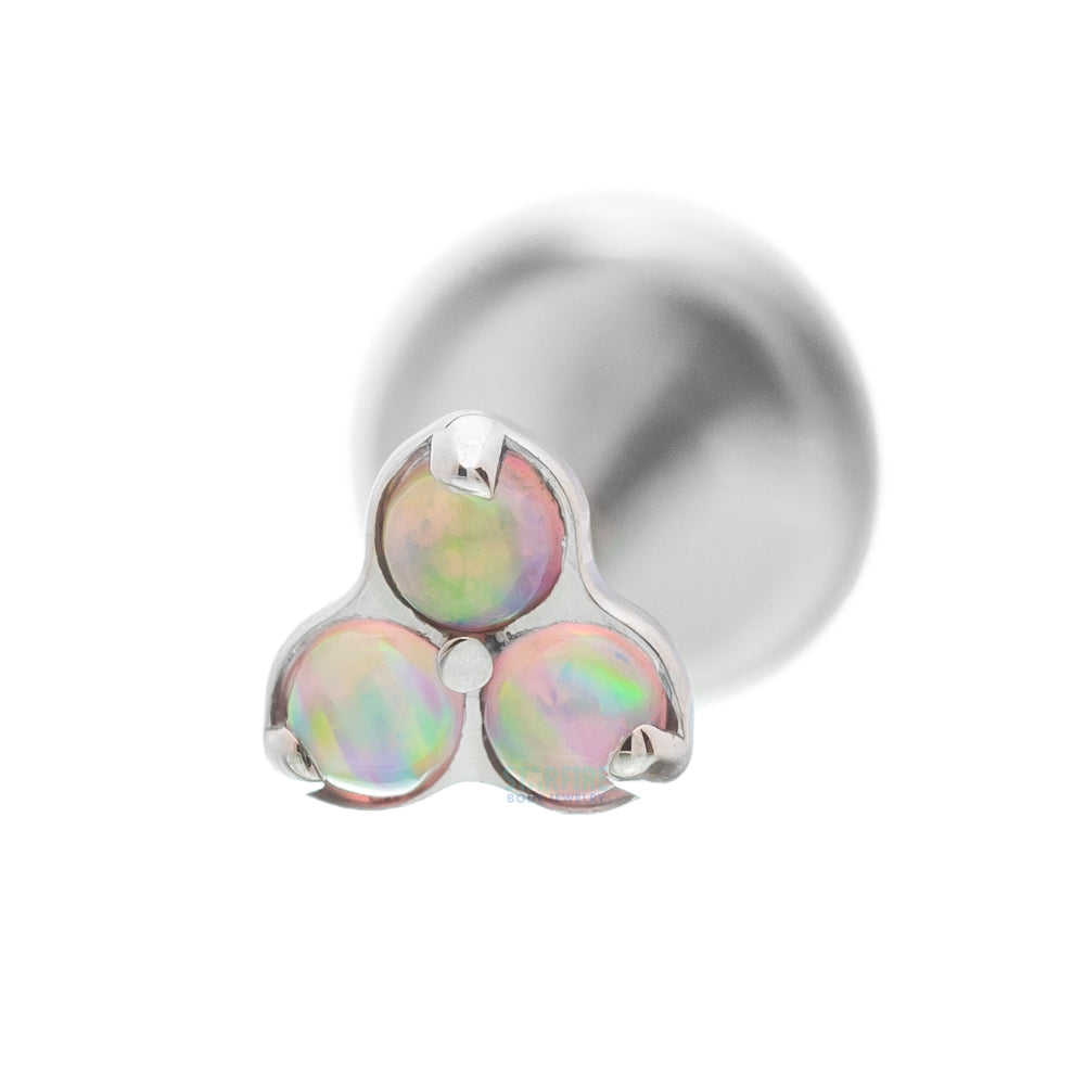 Opals in Trinity (Menage a Trois) on Flatback