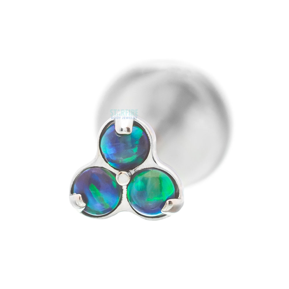 Opals in Trinity (Menage a Trois) on Flatback