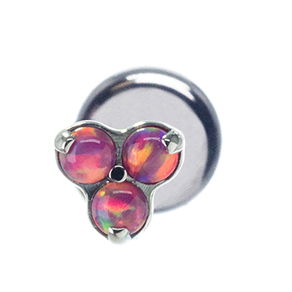 Opals in Trinity (Menage a Trois) on Flatback