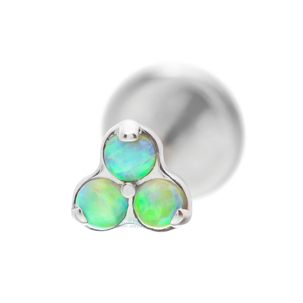 Opals in Trinity (Menage a Trois) on Flatback