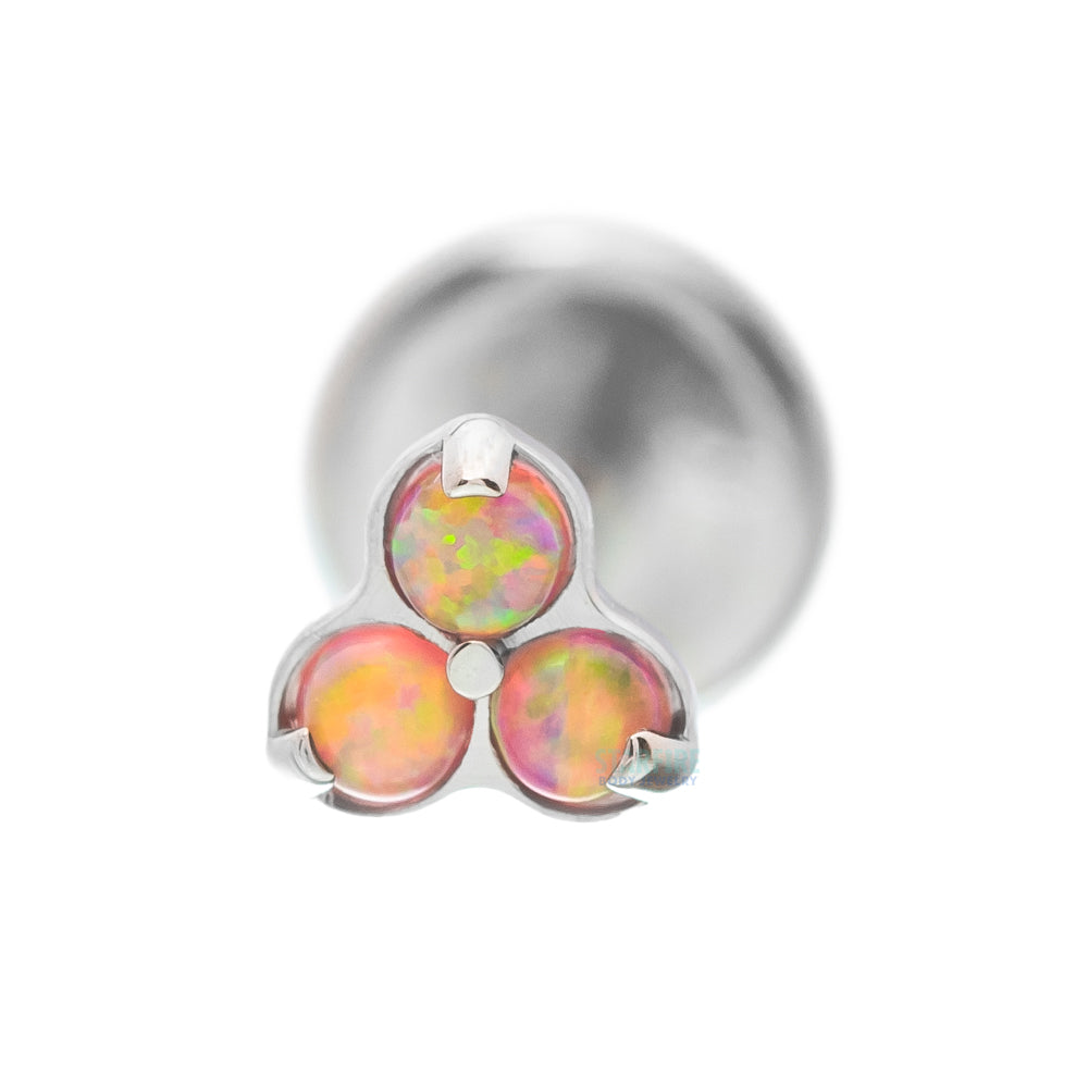 Opals in Trinity (Menage a Trois) on Flatback