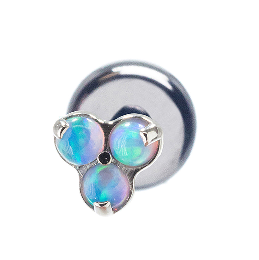 Opals in Trinity (Menage a Trois) on Flatback