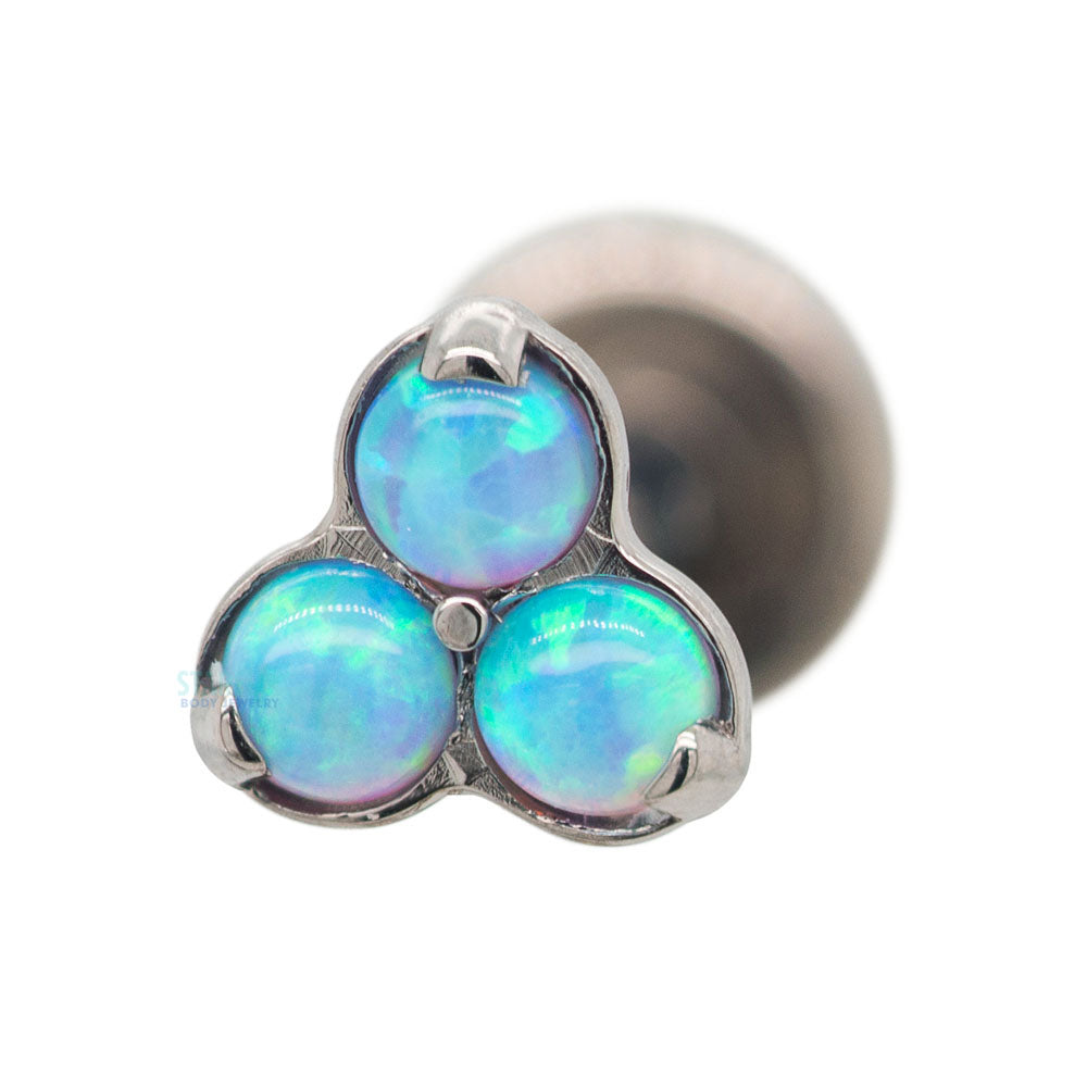 Opals in Trinity (Menage a Trois) on Flatback