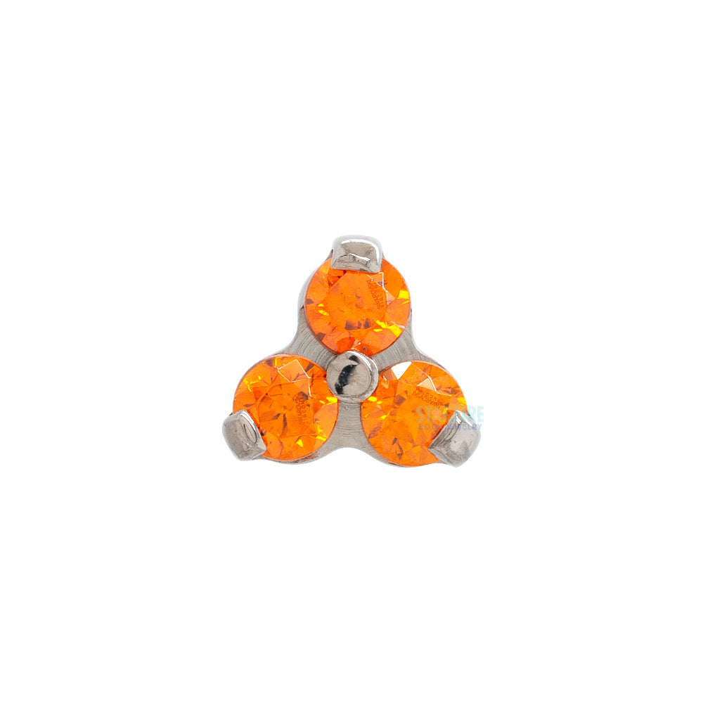 Faceted Gems in Trinity (Menage a Trois) on Flatback