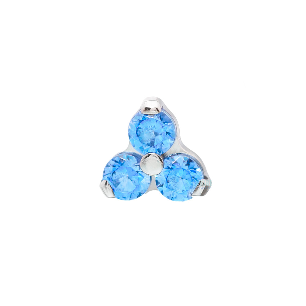 Faceted Gems in Trinity (Menage a Trois) on Flatback