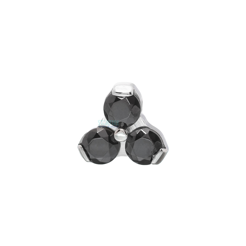 Faceted Gems in Trinity (Menage a Trois) on Flatback