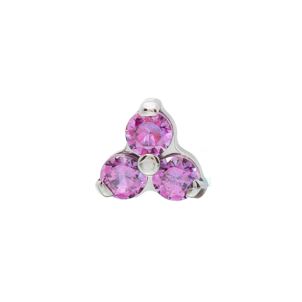 Faceted Gems in Trinity (Menage a Trois) on Flatback