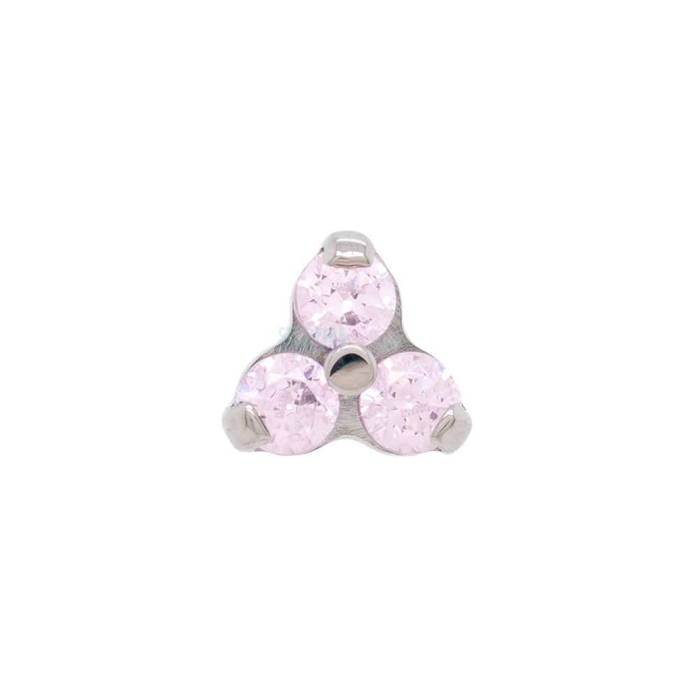 Faceted Gems in Trinity (Menage a Trois) on Flatback