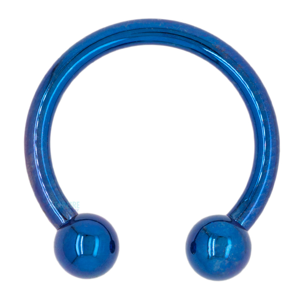 Titanium Circular Barbell - DB – Dark Blue – Starfire Body Jewelry Company