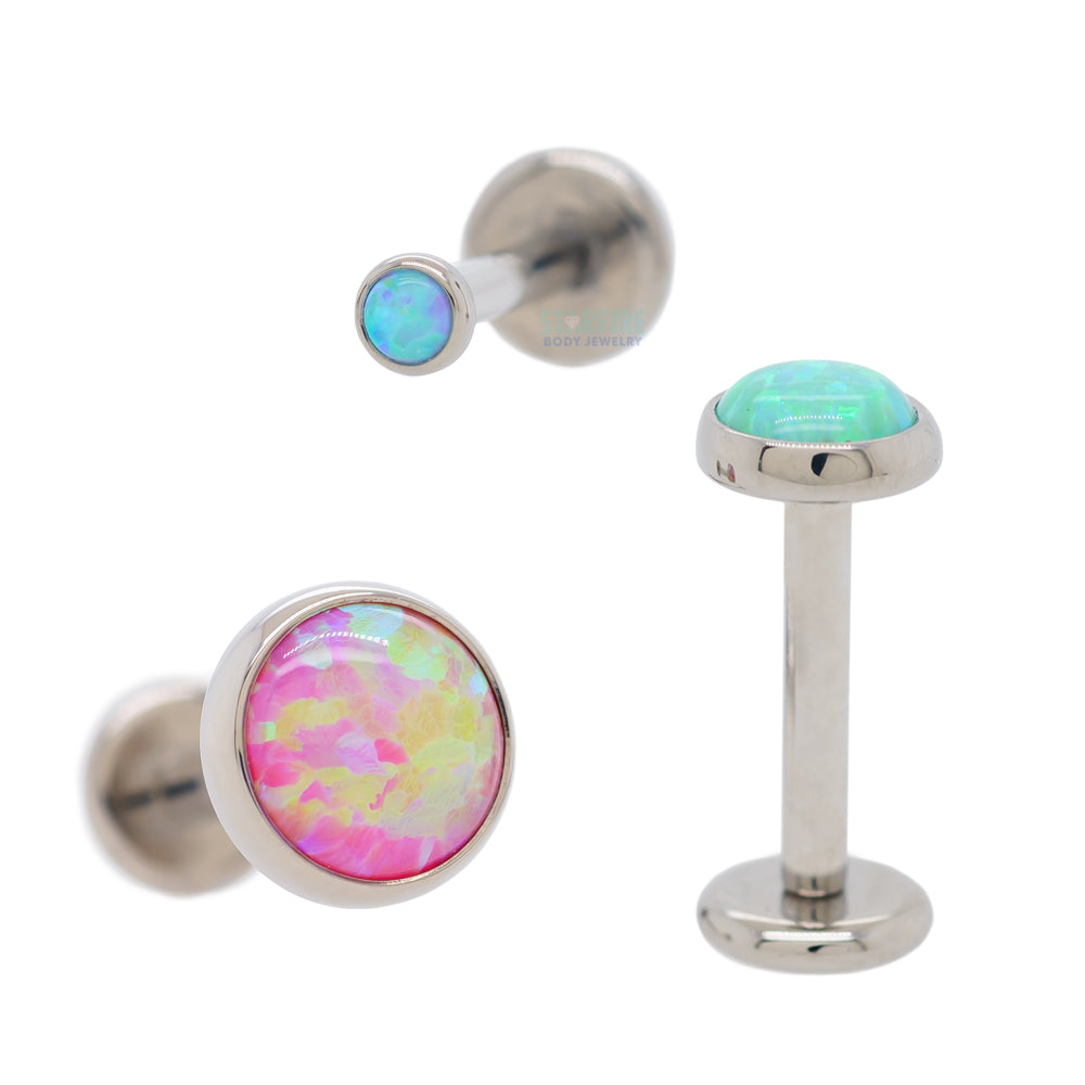 Bezel-Set Opal on Flatback