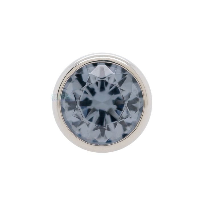 Bezel-set Round Faceted Gem on Flatback