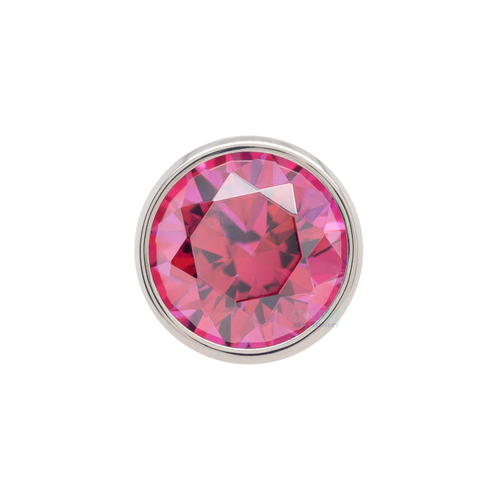 Bezel-Set Faceted Gem Threaded End